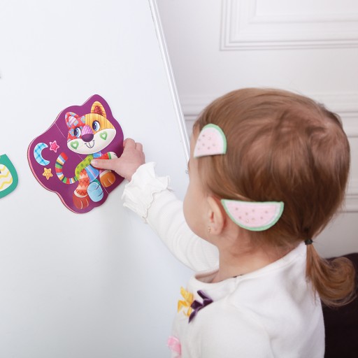 Weiche Baby Magnetpuzzles «Kuh-Katze»
