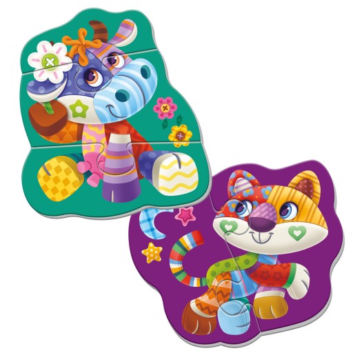 Weiche Baby Magnetpuzzles «Kuh-Katze»